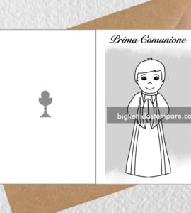 comunione bambino biglietto