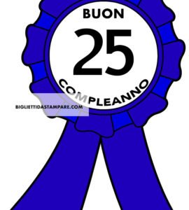 coccarda 25 compleanno