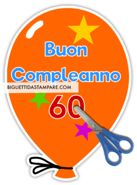 palloncini numero 60 anni compleanno colorati 6 pezzi