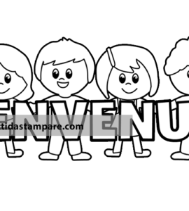 scritta benvenuti bambini