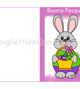 pasqua biglietto coniglio