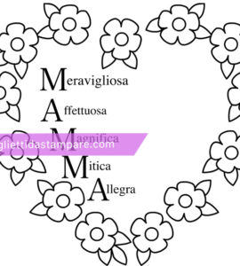 cuore acrostico mamma