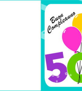 compleanno 50 anni biglietto