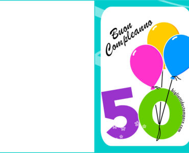 compleanno 50 anni biglietto