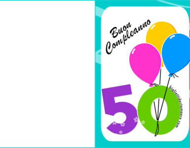 compleanno 50 anni biglietto