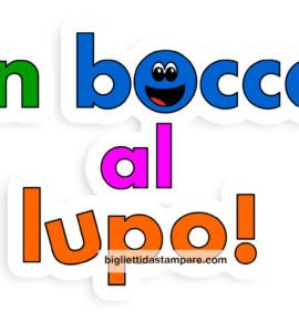 in bocca al lupo