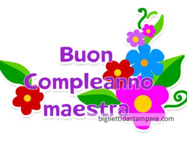 buon compleanno maestra