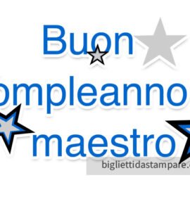 buon compleanno maestro