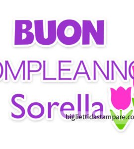 buon compleanno sorella