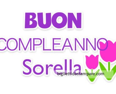 buon compleanno sorella