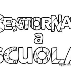 scritta bentornati a scuola