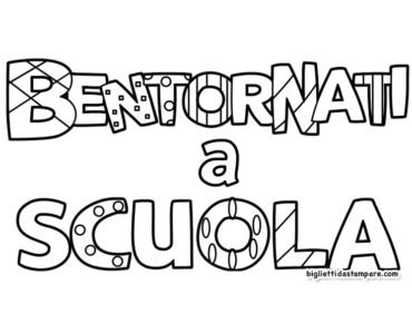 scritta bentornati a scuola