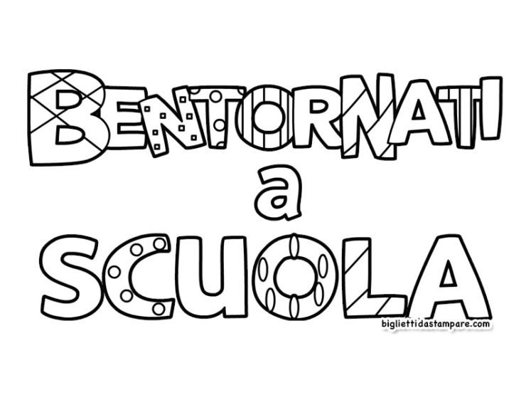 Scritta Bentornati A Scuola Da Colorare Biglietti Da Stampare Scritta Bentornati A Scuola Da Colorare Biglietti Da Stampare