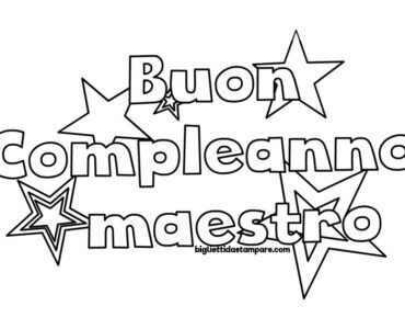 scritta buon compleanno maestro