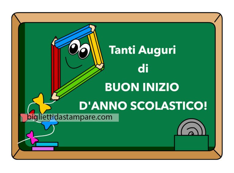 Auguri di buon inizio anno scolastico Biglietti da stampare