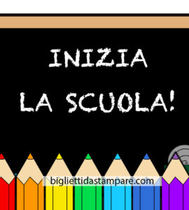 inizia la scuola