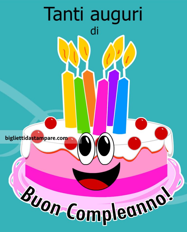 Buon compleanno WhatsApp Biglietti da stampare