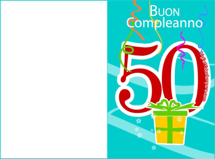 Biglietto Di Compleanno Con Numero Oro 50 Anni - Design Elegante Con Busta Inclusa - Foto 14