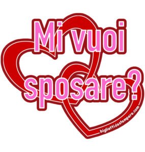 scritta mi vuoi sposare