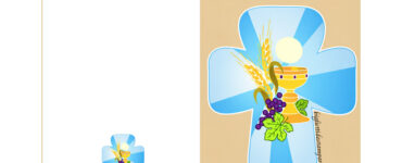 biglietto prima comunione croce