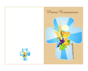 biglietto prima comunione croce
