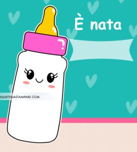 biglietto nascita bimba