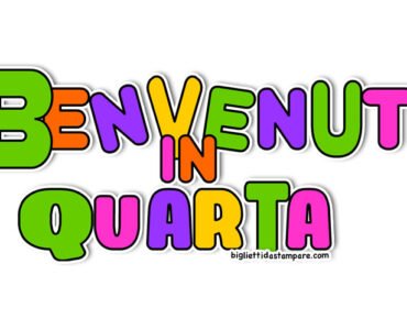 cartello benvenuti quarta