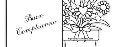 biglietto compleanno vaso fiori