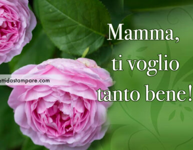 mamma ti voglio tanto bene