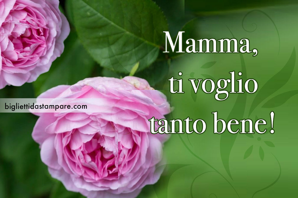 mamma ti voglio tanto bene
