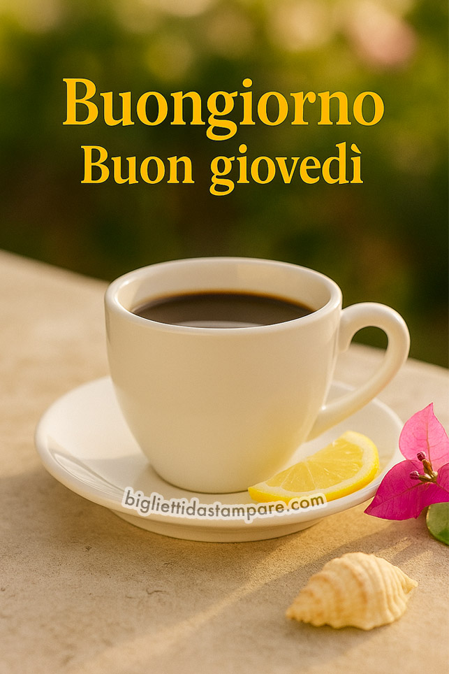 buongiorno buon giovedi