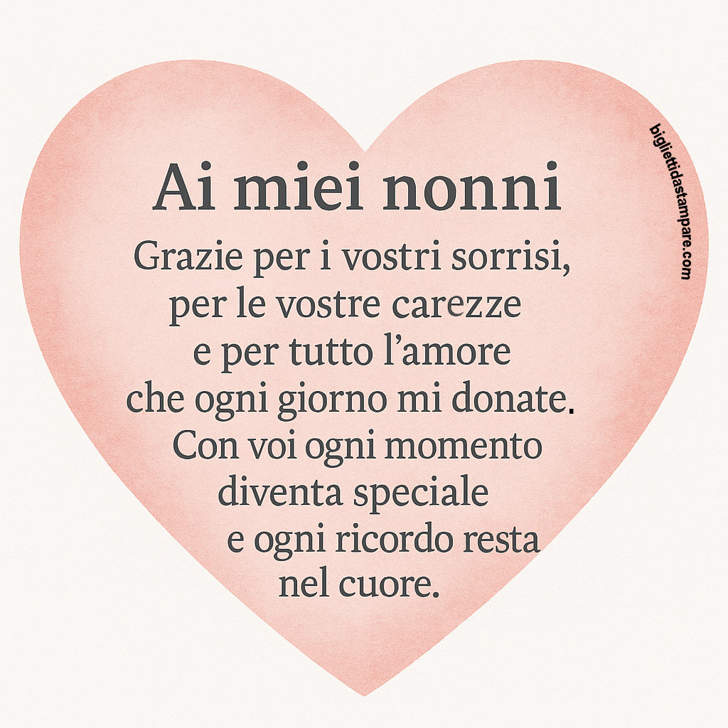 cuore dedica nonni