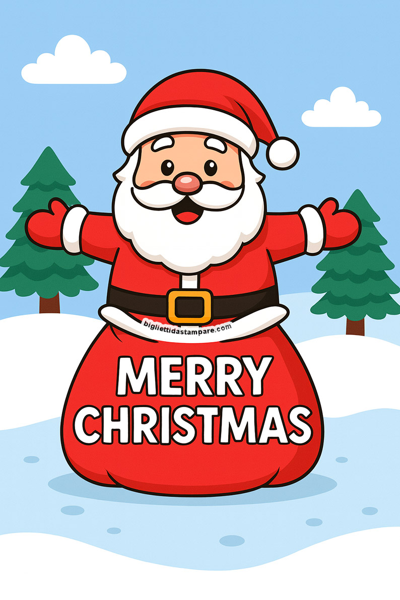 Babbo Natale sorridente Merry Christmas immagine