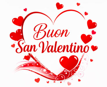 buon san valentino con cuori eleganti