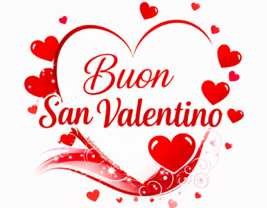 buon san valentino con cuori eleganti