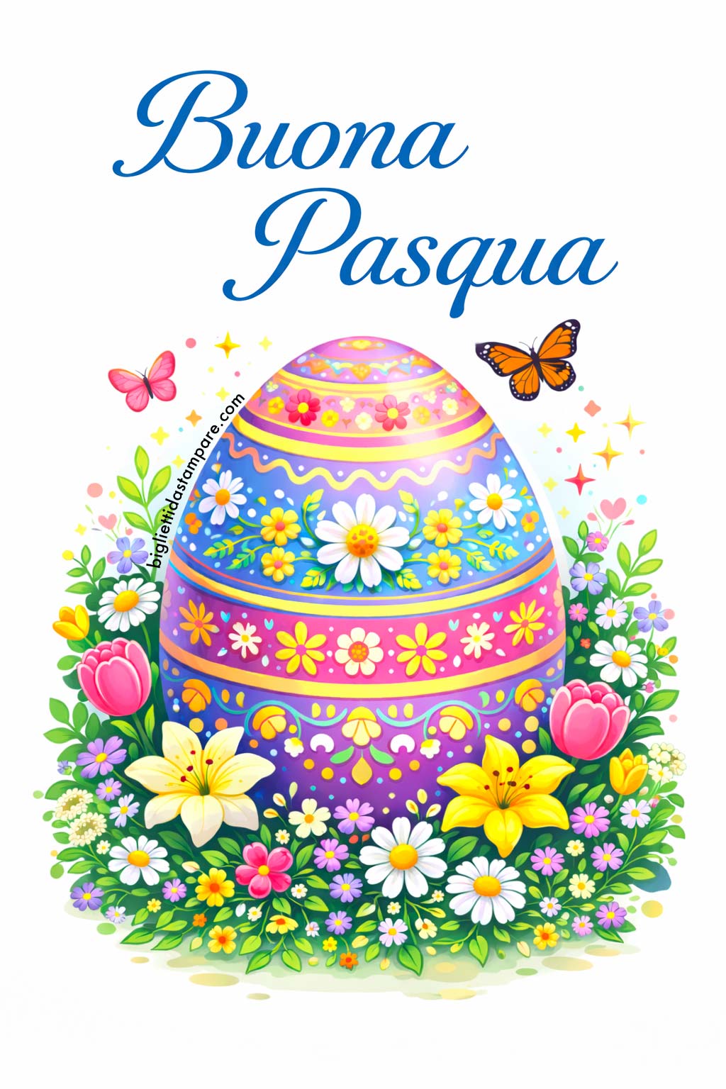 buona pasqua uovo decorato