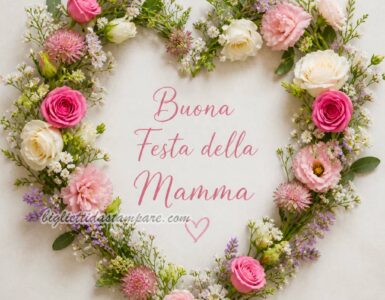 cuore floreale per la mamma